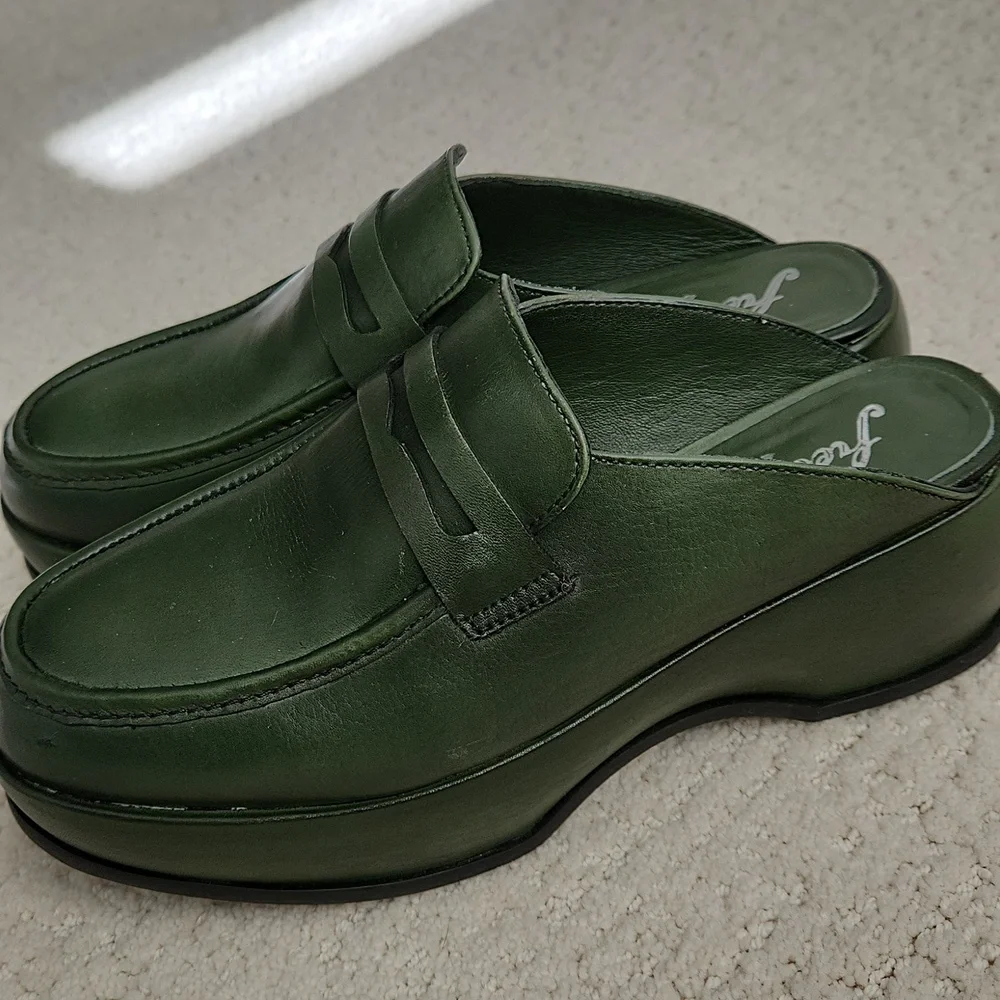 Free People Winston Platform Loafer Mules Size 8 - Picture 3 of 12
